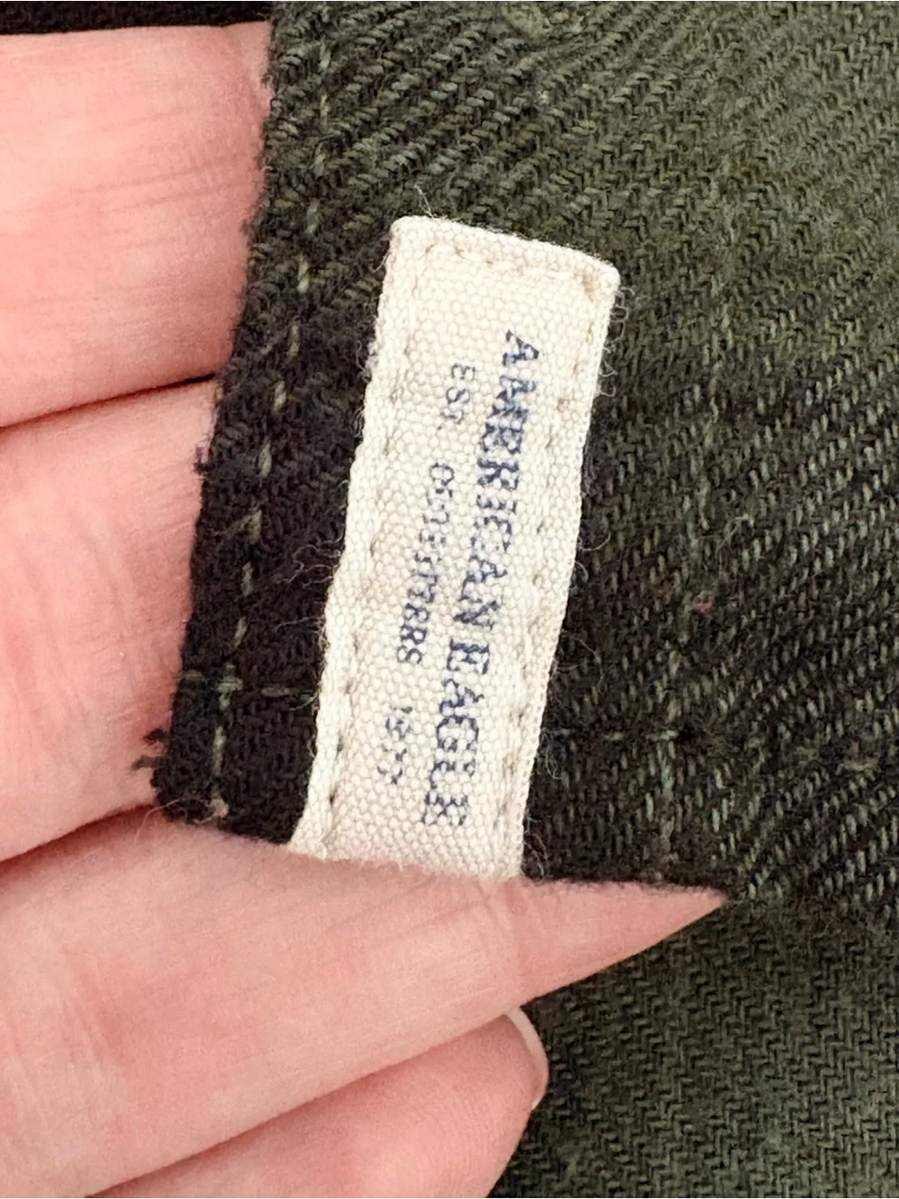 American Eagle Soft & Sexy Plaid Button Down Shirt Sz S Forest Green Black EUC - Picture 10 of 12